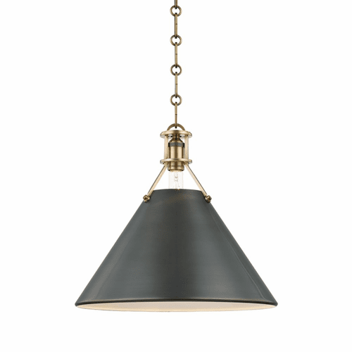 Hudson Valley Metal No.2 1-LT Large Pendant - Aged/Distressed Bronze - MDS952-ADB