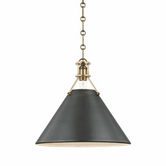 Hudson Valley Metal No.2 1-LT Large Pendant - Aged/Distressed Bronze - MDS952-ADB
