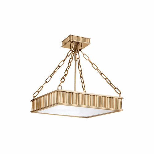 Hudson Valley Middlebury 3-LT Semi Flush - Aged Brass - 933-AGB