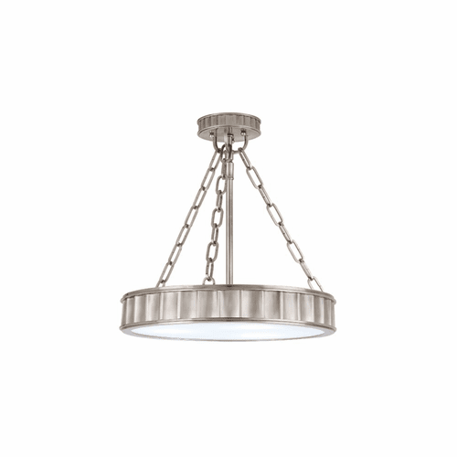 Hudson Valley Middlebury 3-LT Semi Flush - Histroic Nickel - 901-HN