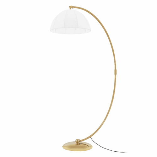 Hudson Valley Montague 1 Light Floor Lamp - Aged Brass - L1668-AGB