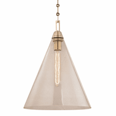 Hudson Valley Newbury 1-LT Pendant - Aged Brass - 6014-AGB Hudson Valley Newbury 1-LT Pendant - Aged Brass - 6014-AGB