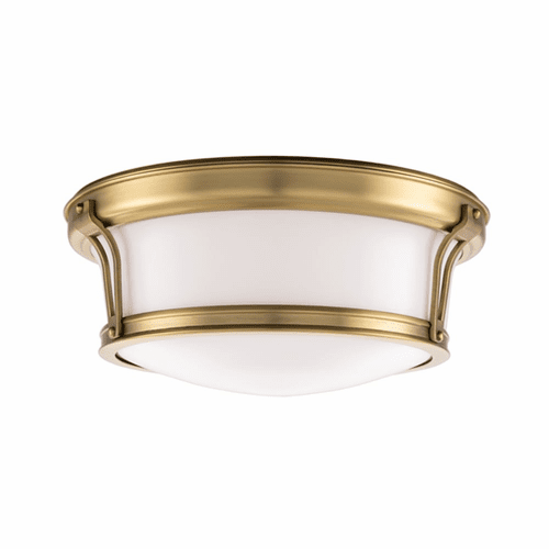 Hudson Valley Newport 2-LT Flush Mount - Aged Brass - 6513-AGB