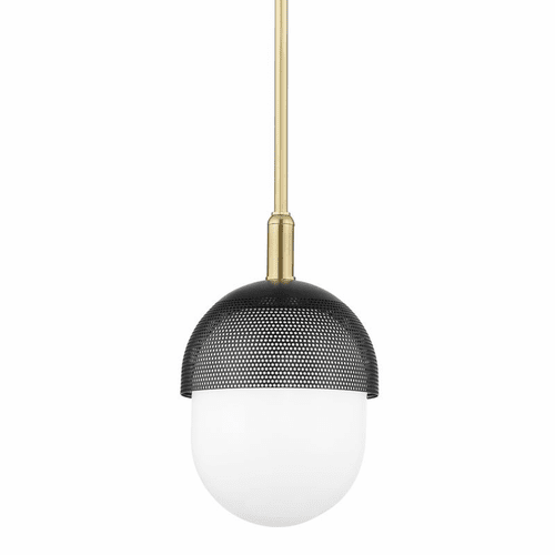 Hudson Valley Nyack 1-LT Small Pendant - Aged Brass/Black - 6109-AGB/BK