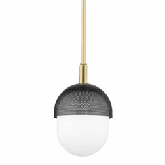 Hudson Valley Nyack 1-LT Small Pendant - Aged Brass/Black - 6109-AGB/BK