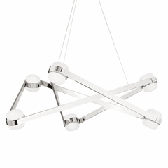 Hudson Valley Orbit 6 Light Chandelier - Polished Nickel - 2738-PN