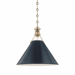 Hudson Valley Painted No.2 1-LT Large Pendant - Bronzel - MDS352-AGB/DBL