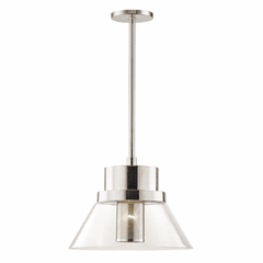Hudson Valley Paoli 1-LT Large Pendant - Polished Nickel - 4032-PN