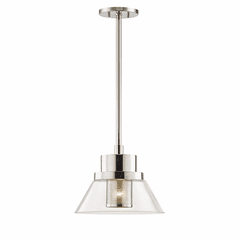 Hudson Valley Paoli 1-LT Small Pendant - Polished Nickel - 4031-PN