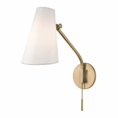 Hudson Valley Patten 1-LT Swing Arm Wall Sconce - Aged Brass - 6341-AGB