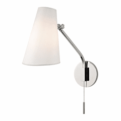 Hudson Valley Patten 1-LT Swing Arm Wall Sconce - Polished Nickel - 6341-PN