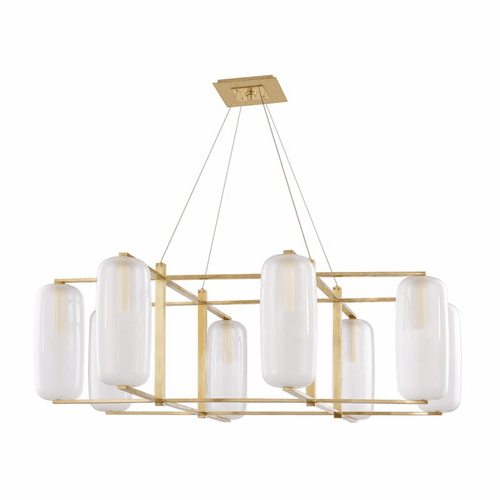 Hudson Valley Pebble 8-LT Chandelier - Aged Brass - 3478-AGB