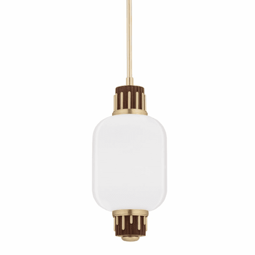 Hudson Valley Peekskill 1-LT Pendant - Aged Brass - 3811-AGB