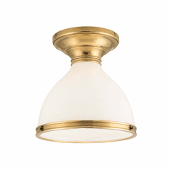 Hudson Valley Randolph 1-LT Semi Flush - Aged Brass - 2612-AGB