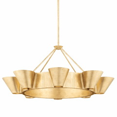 Hudson Valley Reeve 8 Light Chandelier - Vintage Gold Leaf - 5638-VGL