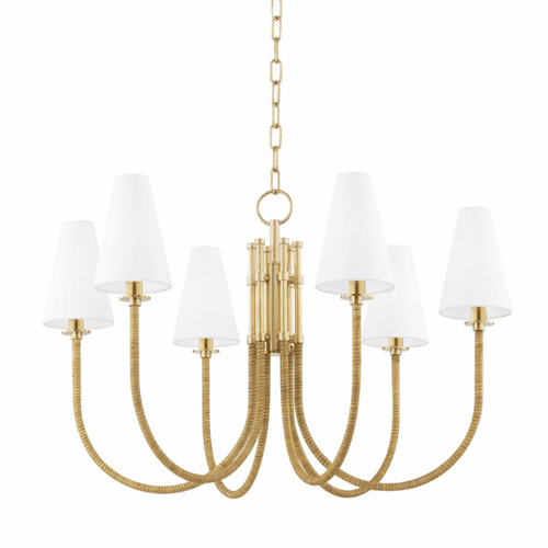 Hudson Valley Ripley 6 Light Chandelier - Aged Brass - 8732-AGB