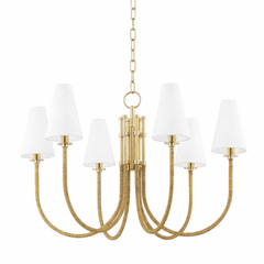 Hudson Valley Ripley 6 Light Chandelier - Aged Brass - 8732-AGB