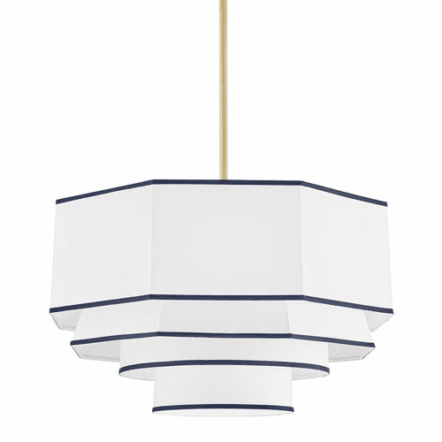 Hudson Valley Riverdale 4-LT Large Pendant - Aged Brass - 3226-AGB