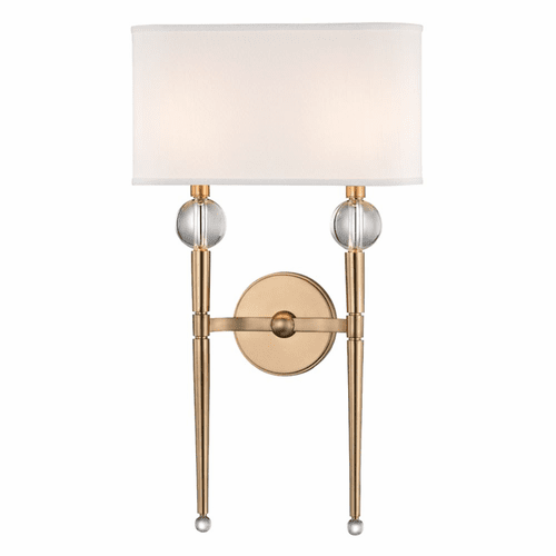 Hudson Valley Rockland 2-LT Wall Sconce - Aged Brass - 8422-AGB