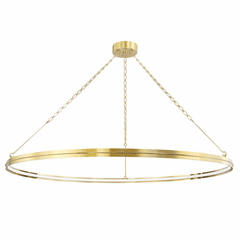 Hudson Valley Rosendale Large LED Chandelier - Aged Brass - 7156-AGB