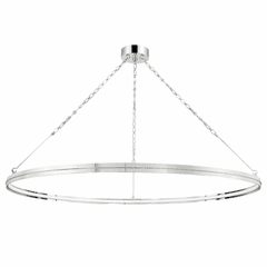 Hudson Valley Rosendale Large LED Chandelier - Polished Nickel - 7156-PN