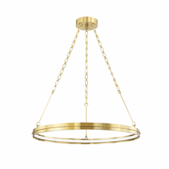 Hudson Valley Rosendale Small LED Chandelier - Aged Brass - 7128-AGB