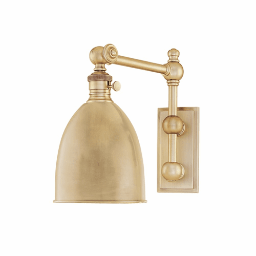 Hudson Valley Roslyn 1-LT Wall Sconce - Aged Brass - 761-AGB