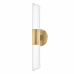 Hudson Valley Rowe 2-LT Wall Sconce - Aged Brass - 6052-AGB