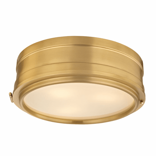 Hudson Valley Rye 3-LT Flush Mount - Aged Brass - 2314-AGB