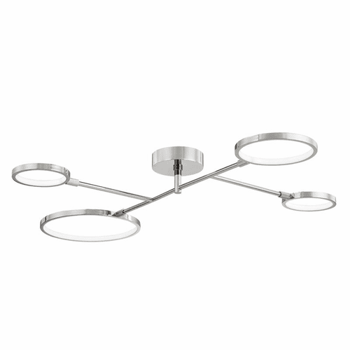Hudson Valley Saturn 4-LT LED Flush Mount - Polished Nickel - 4104-PN