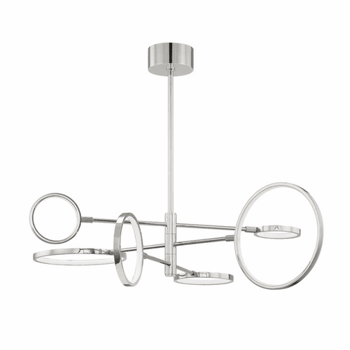 Hudson Valley Saturn 6-LT LED Chandelier - Polished Nickel - 4106-PN