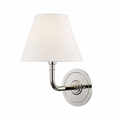 Hudson Valley Signature No.1 1-LT Wall Sconce - Polished Nickel - MDS600-PN