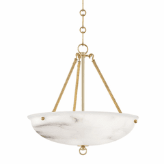 Hudson Valley Somerset 3 Light Pendant - Aged Brass - MDS811-AGB Hudson Valley Somerset 3 Light Pendant - Aged Brass - MDS811-AGB