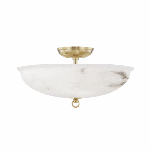 Hudson Valley Somerset 3 Light Semi Flush - Aged Brass - MDS810-AGB
