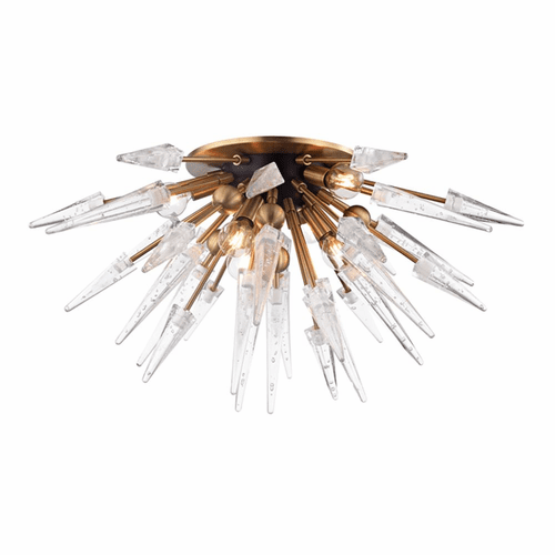 Hudson Valley Sparta 6-LT Semi Flush - Aged Brass - 9028-AGB