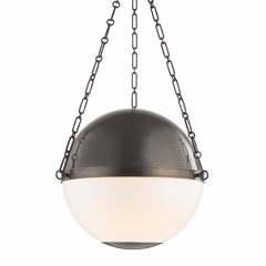 Hudson Valley Sphere No.2 3-LT Large Pendant - Distressed Bronze - MDS751-DB