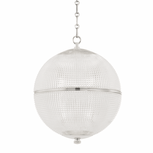 Hudson Valley Sphere No. 3 1 Light Large Pendant - Polished Nickel - MDS801-PN