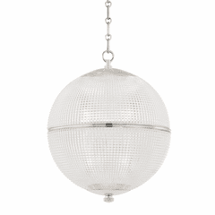 Hudson Valley Sphere No. 3 1 Light Large Pendant - Polished Nickel - MDS801-PN
