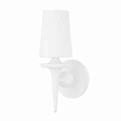 Hudson Valley Torch 1 Light Wall Sconce - White Plaster - 6601-WP