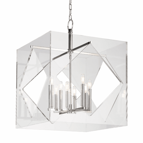 Hudson Valley Travis 8-LT Chandelier - Polished Nickel - 5924-PN
