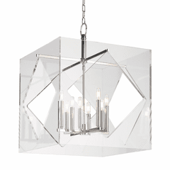 Hudson Valley Travis 8-LT Chandelier - Polished Nickel - 5924-PN