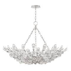 Hudson Valley Tulip 10-LT Chandelier - Silver Leaf - 7240-SL