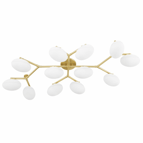 Hudson Valley Wagner 12 Light Semi Flush - Aged Brass - 5559-AGB