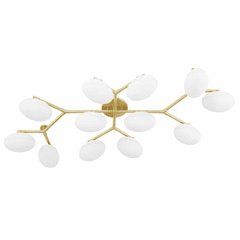 Hudson Valley Wagner 12 Light Semi Flush - Aged Brass - 5559-AGB