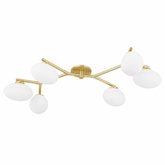Hudson Valley Wagner 6 Light Semi Flush - Aged Brass - 5541-AGB