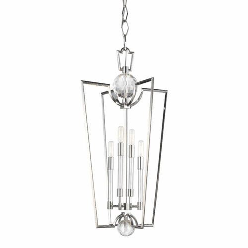 Hudson Valley Waterloo 4-LT Pendant - Polished Nickel - 3017-PN