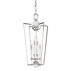 Hudson Valley Waterloo 4-LT Pendant - Polished Nickel - 3017-PN