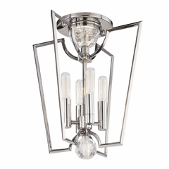 Hudson Valley Waterloo 4-LT Semi Flush - Polished Nickel - 3004-PN Hudson Valley Waterloo 4-LT Semi Flush - Polished Nickel - 3004-PN