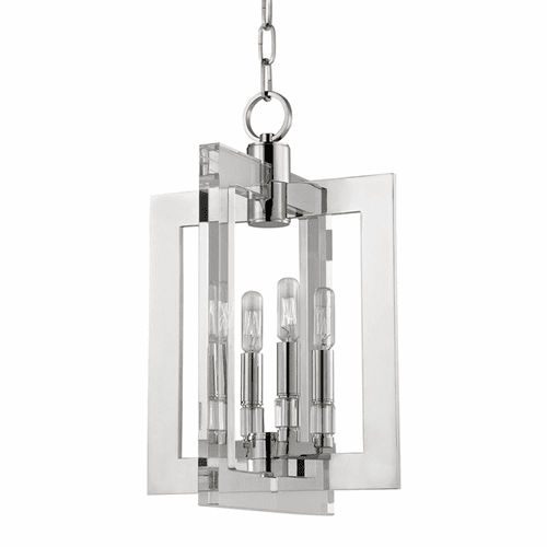 Hudson Valley Wellington 4-LT Pendant - Polished Nickel - 9312-PN