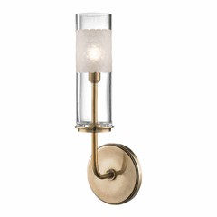 Hudson Valley Wentworth 1-LT Wall Sconce - Aged Brass - 3901-AGB